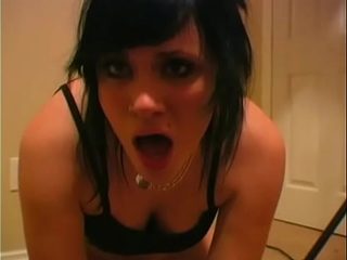 Young punk chick rides a fucking machine